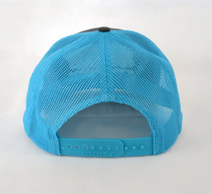 Trucker Hat - Charcoal/Neon Blue